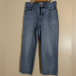 Everlane High-Rise Straight Leg Jeans - Light Blue Wash